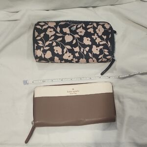 Kate Spade Floral Black and Pink Wallet